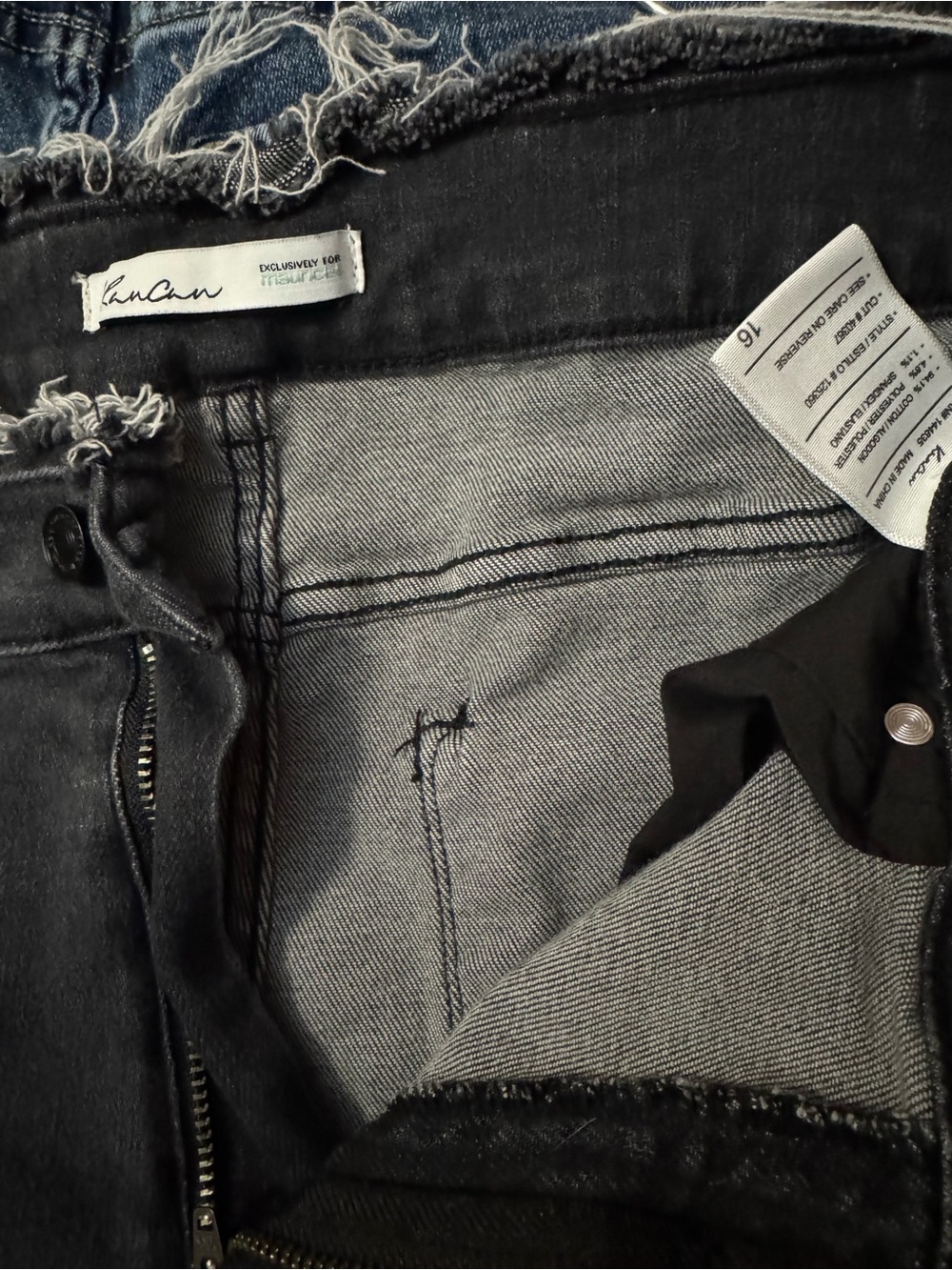 KanCan Black High Rise Distressed Jeans